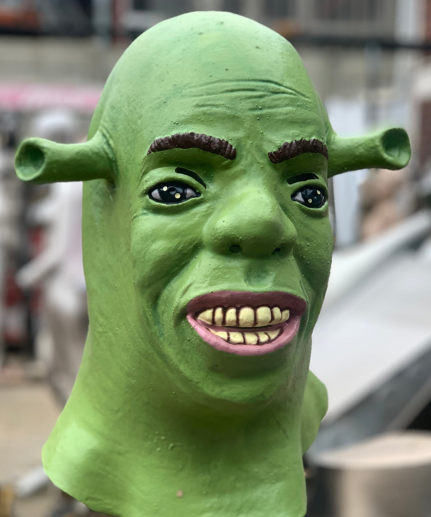 Green Ogre Latex Mask (C04)
