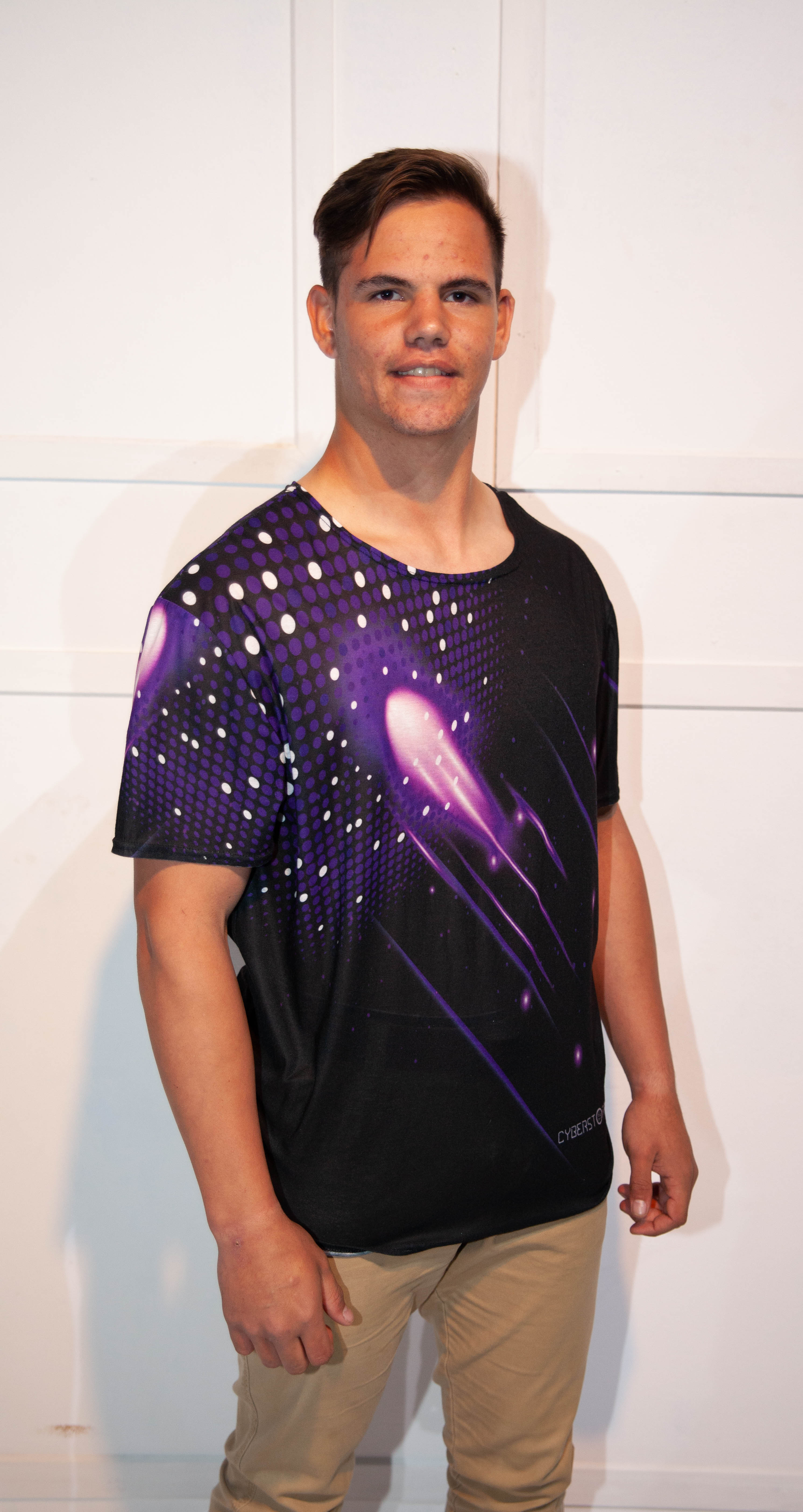 Stoompomp Mens T-Shirt - Stoompomp Cyberstorm Printed Purple Comet – Hollywood ...