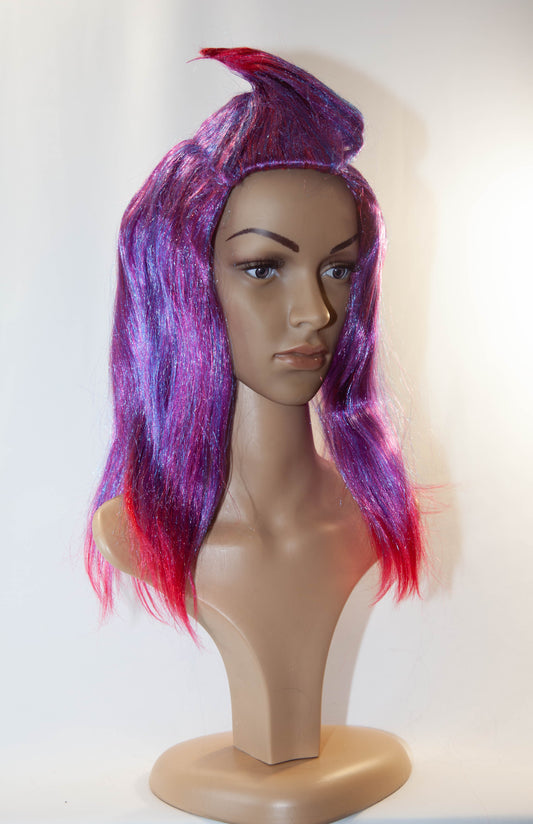 Purple and Cerise Pink Wig