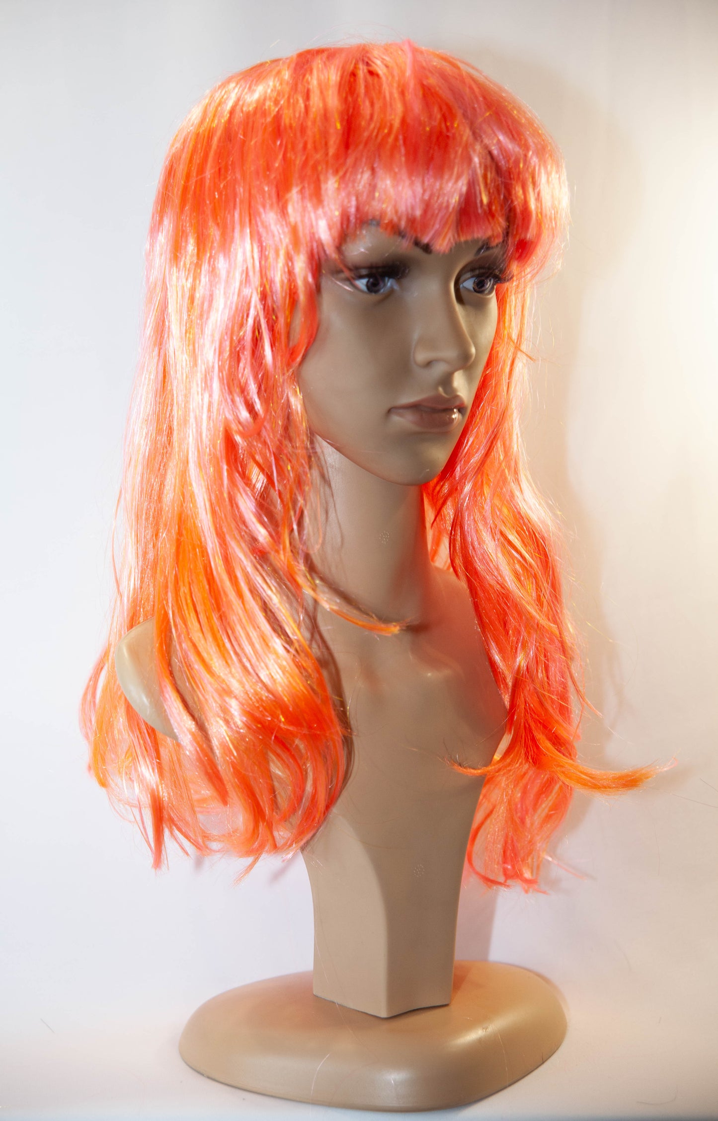 Long Orange Wig