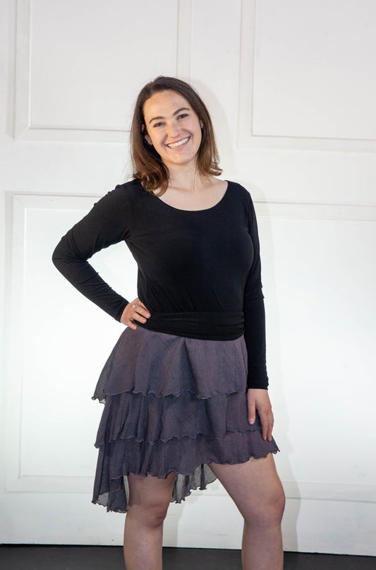 Skirt - High Low Grey Short