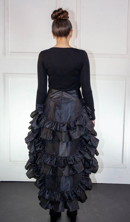 Skirt - Victorian High Low Black