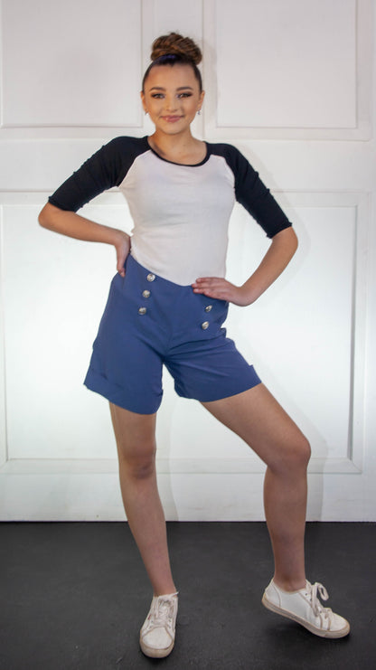 Shorts - High Waisted Blue