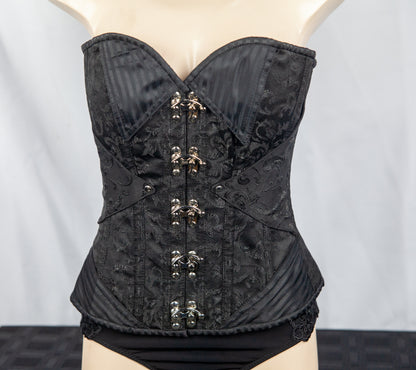 Corset - Black Brocade Stoompomp