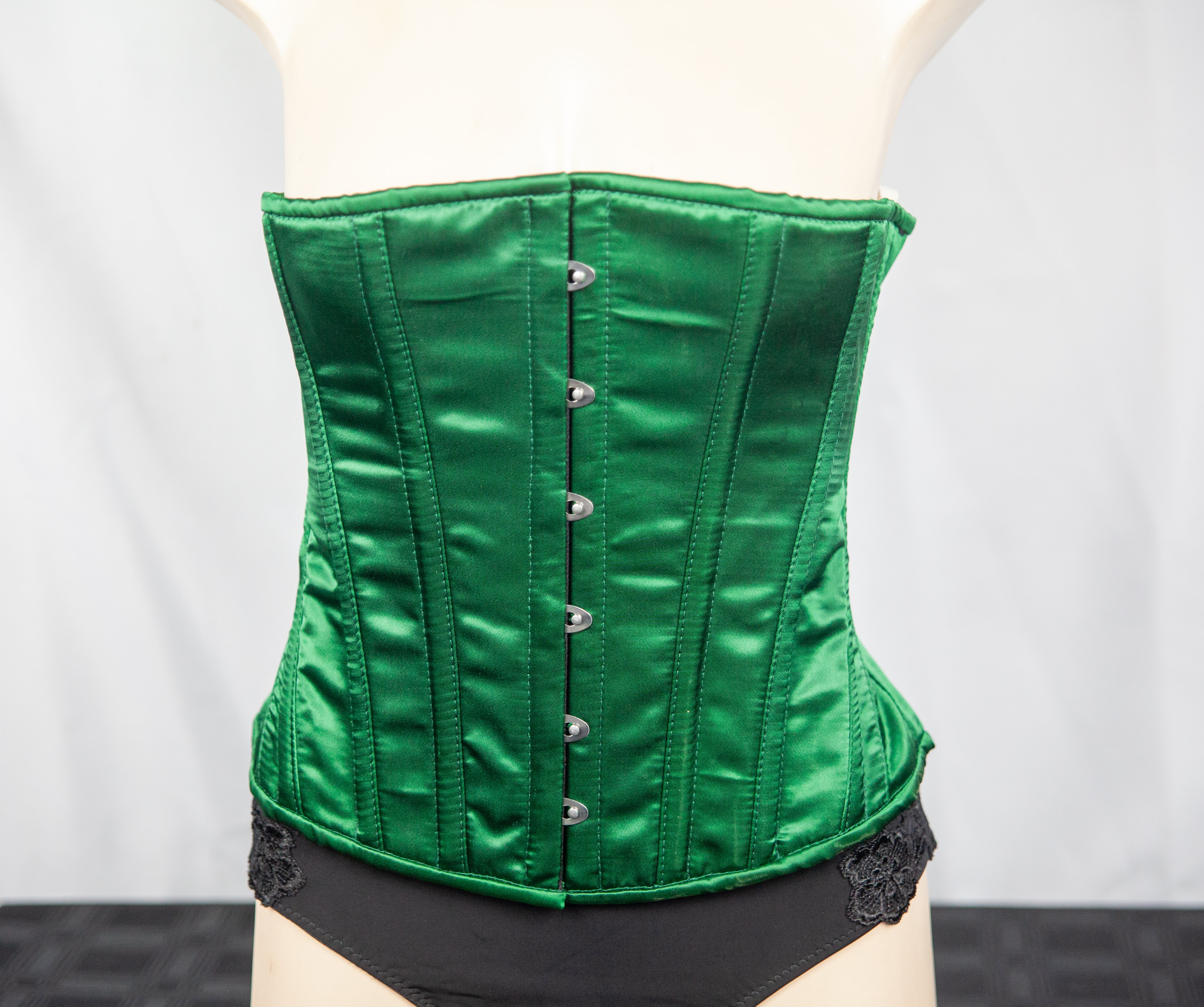 Stoompomp Corset - Green Satin Stoompomp – Hollywood Costumes Online Shop