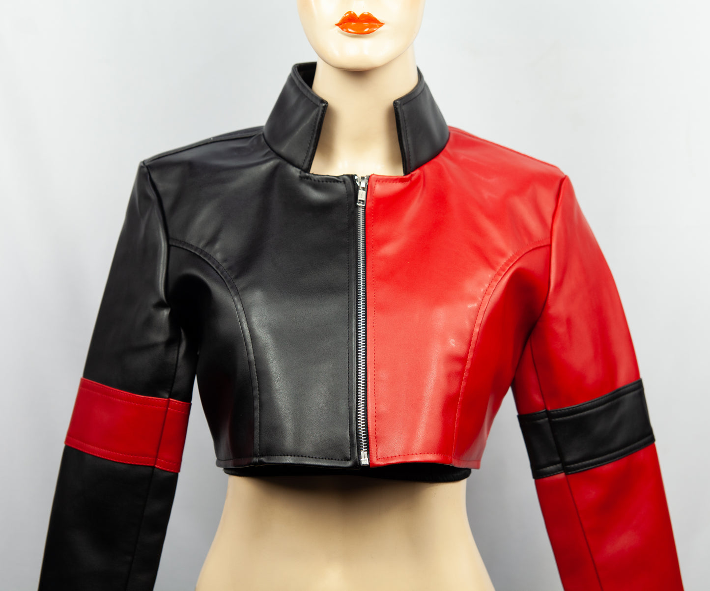 Harlequin Style Leather Jacket