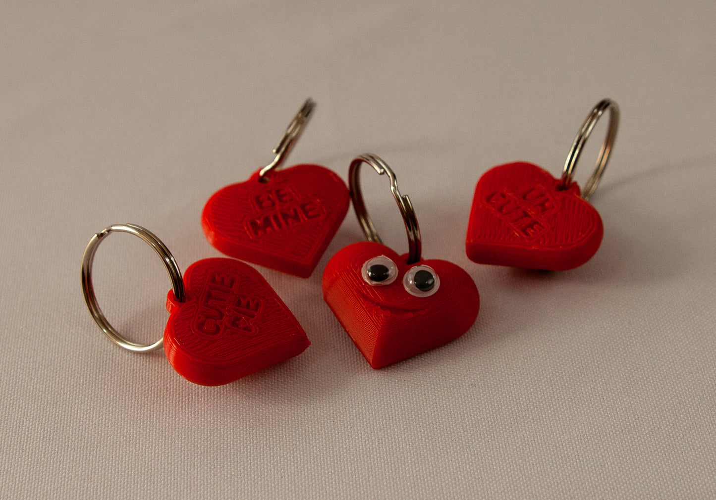 Valentine's Day Heart Keyrings