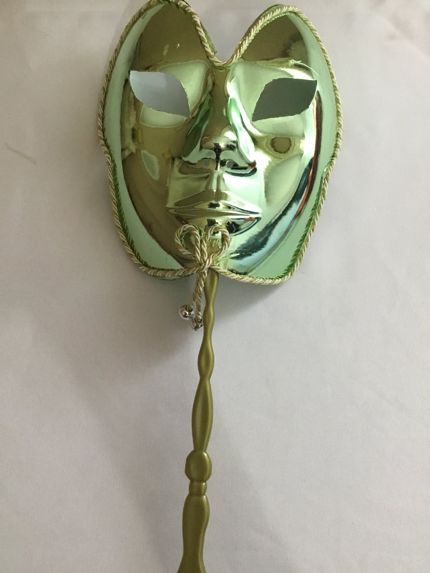 Glossy Masquerade Mask on a Stick