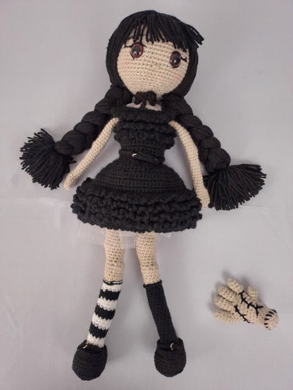 Wendy Addams Knitted Figurine